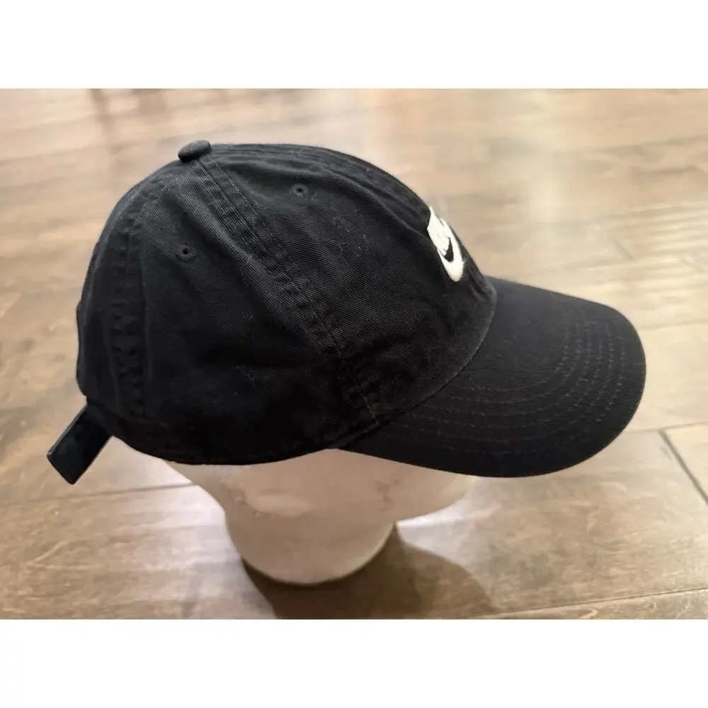 Nike Heritage86 Youth Kids Unisex Black Adjustable Strapback Hat Baseball Cap